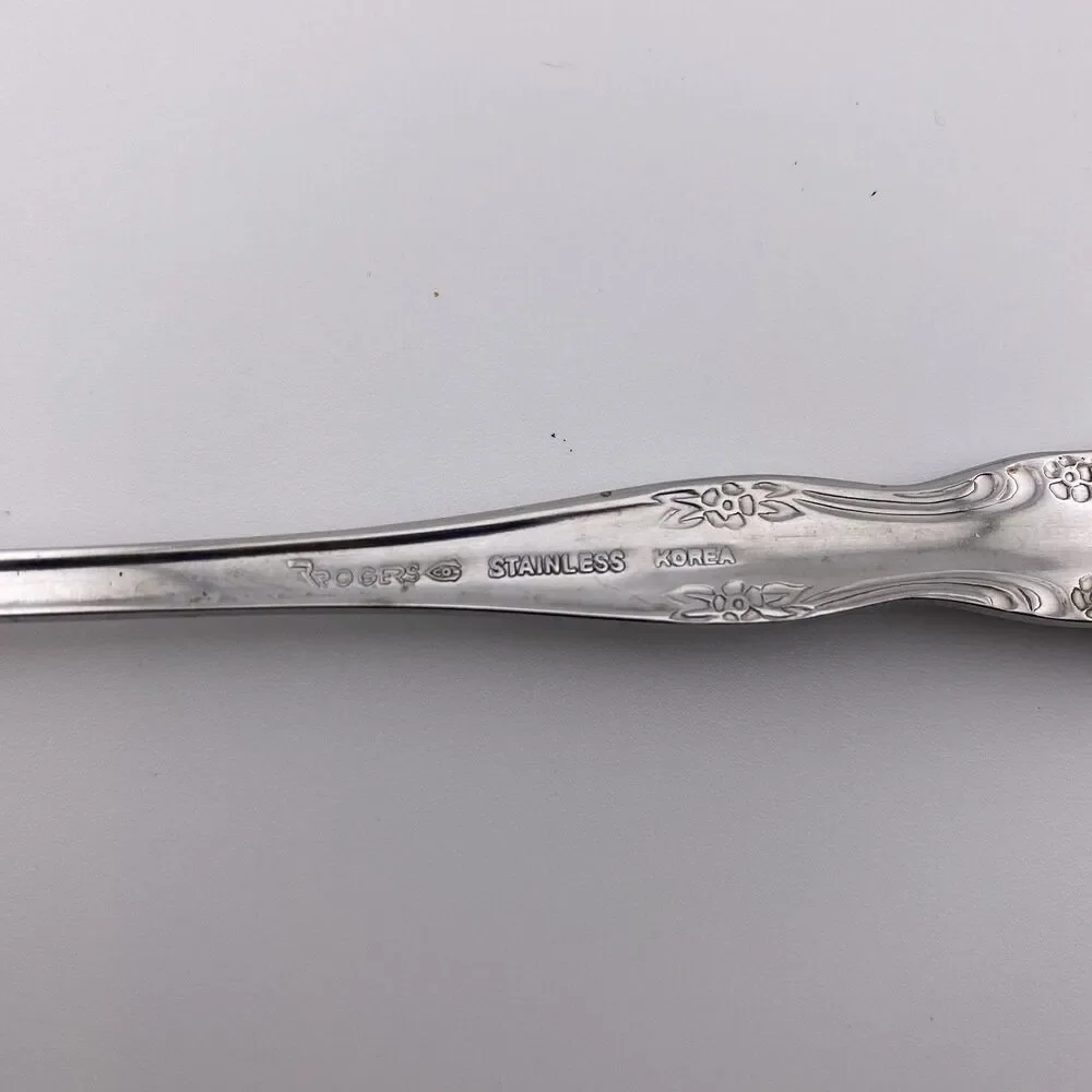 Rogers DREAM ROSE / ROSE BUD Stainless Korea Ice Tea Spoons Set Of 4 Size 7.5”